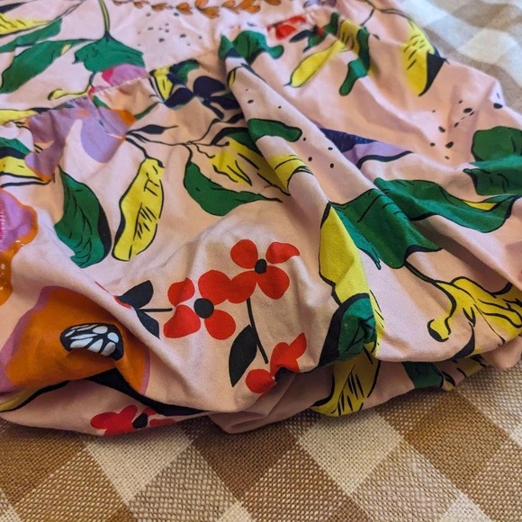 TCEC women's large EUC modern floral puff sleeves blouse - Picture 4 of 7